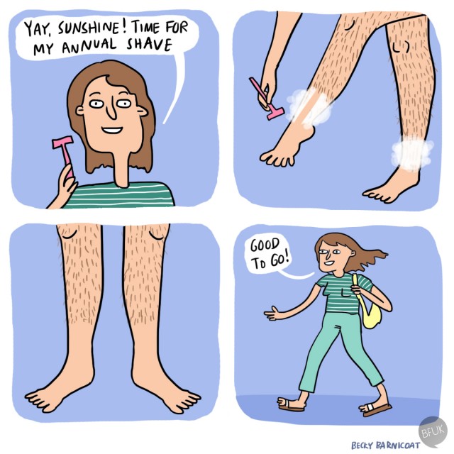 Shaved legs for summer